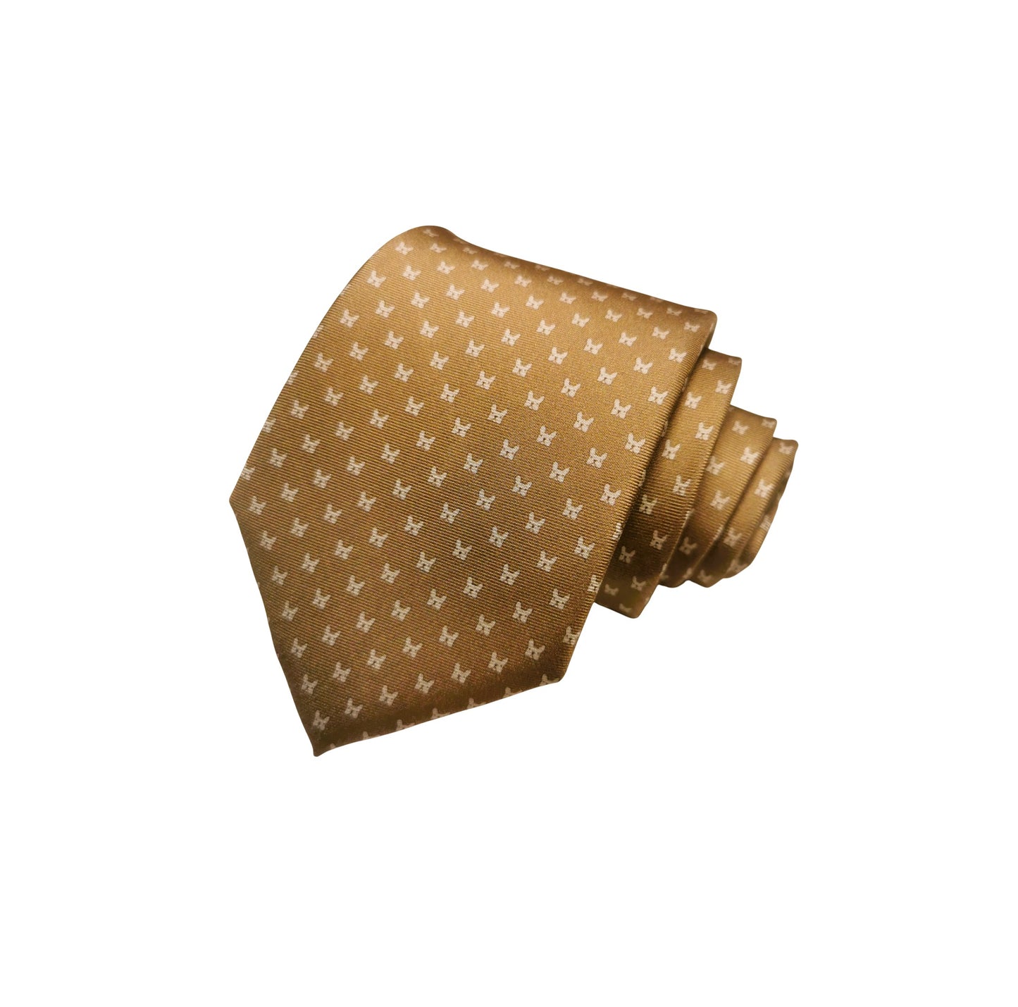 Abstracted Dog Face Silk Tie