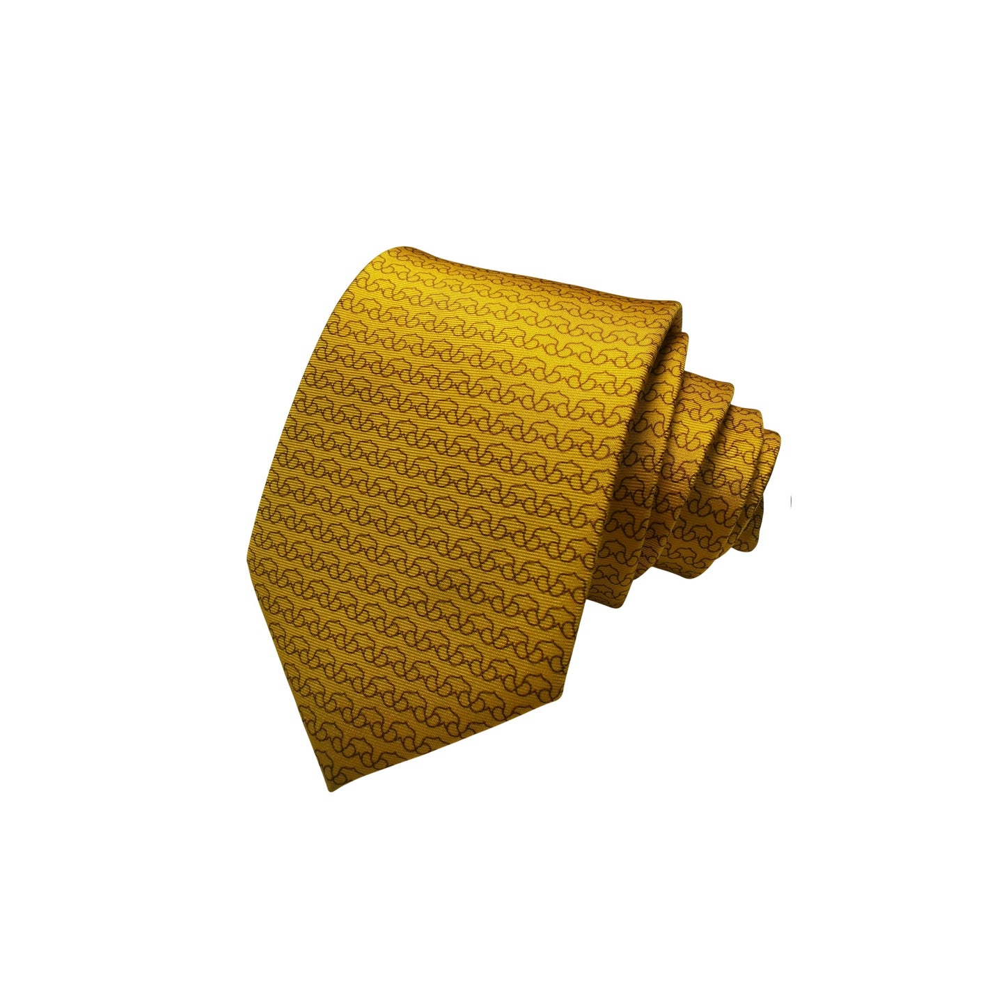 The Leopardous - Yellow Silk Tie