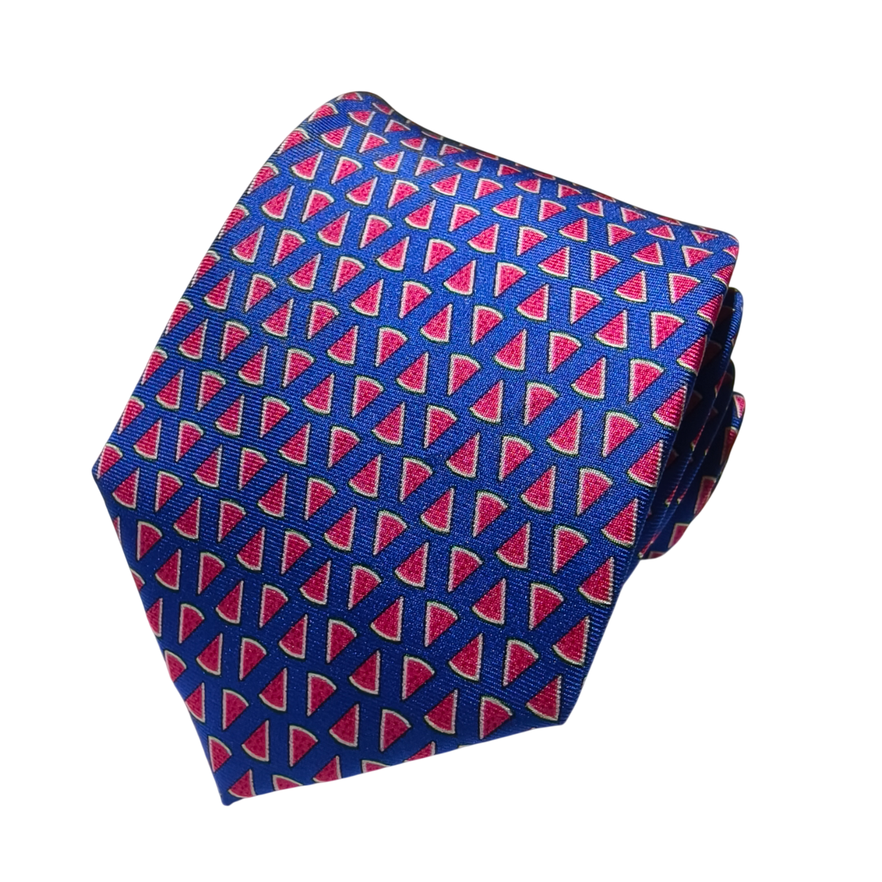 Watermelon on Blue Silk Tie