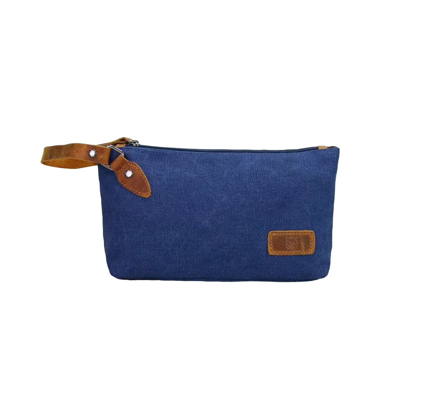 Deep Blue Slim Canvas Pouch