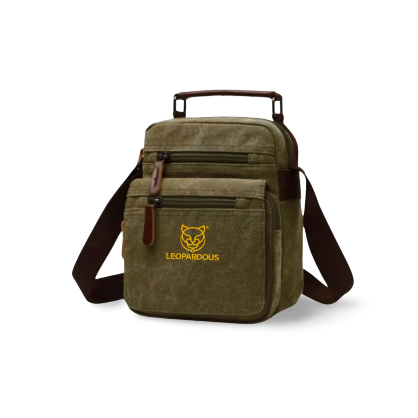 Army Green Canvas Cross-body Bag