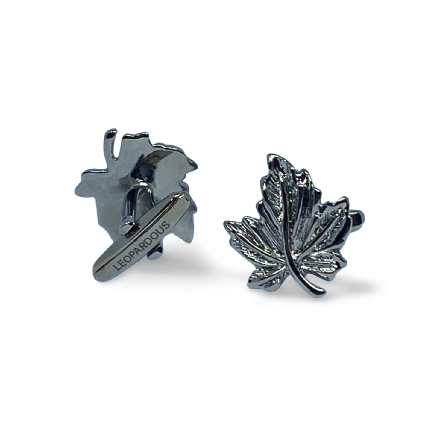 Cufflinks - Silver Leaf