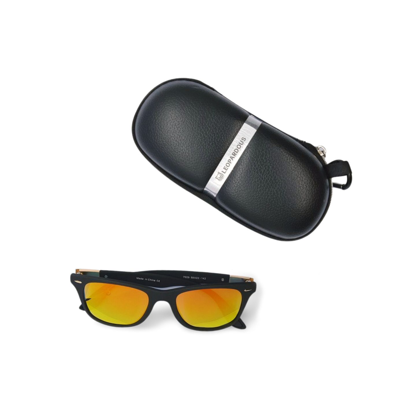 Rectangular Orange Sunglasses