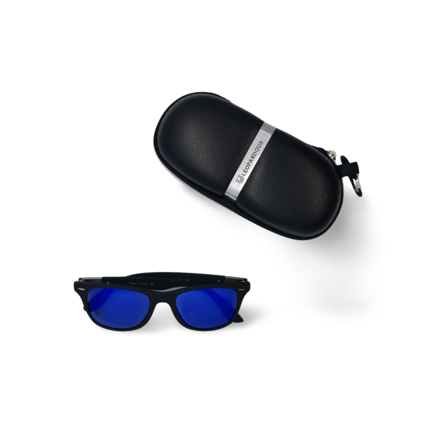 Rectangular Dark Blue Sunglasses