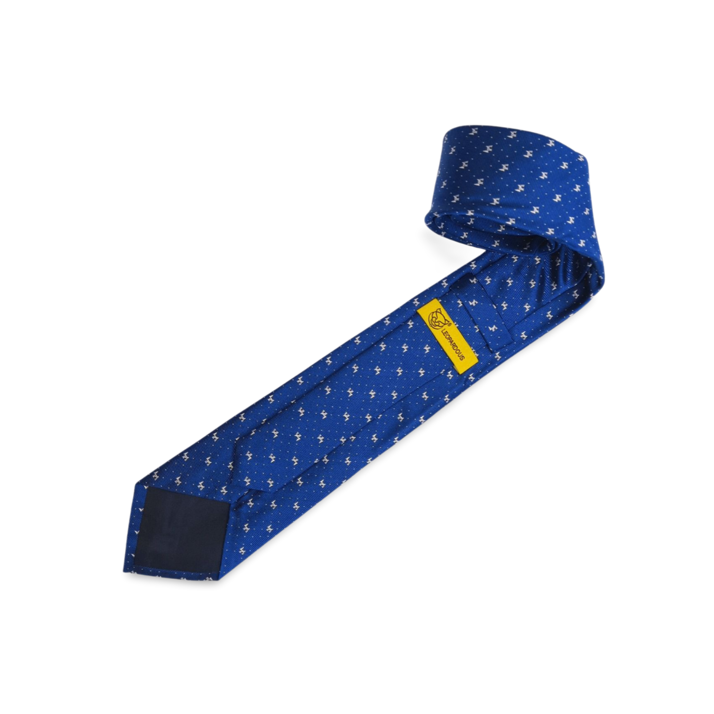 Abstracted Dog Print Silk Tie