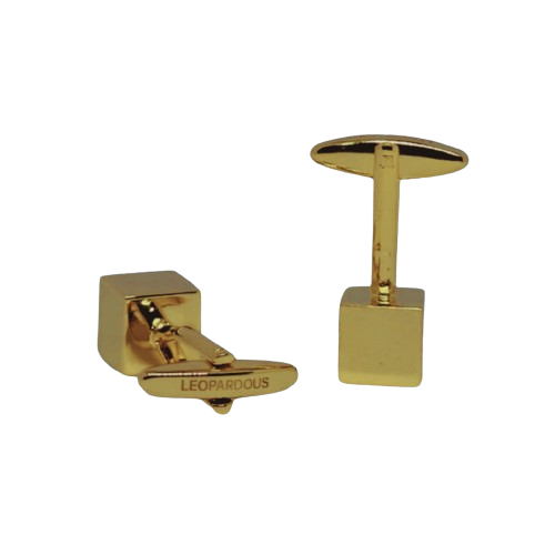 Cufflinks - Gold Cube