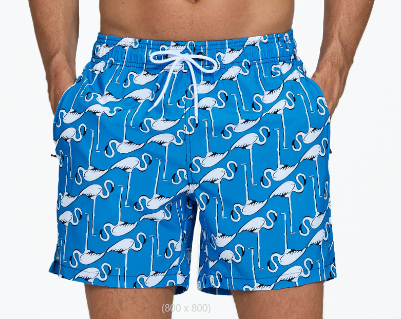 Flamingo on Blue