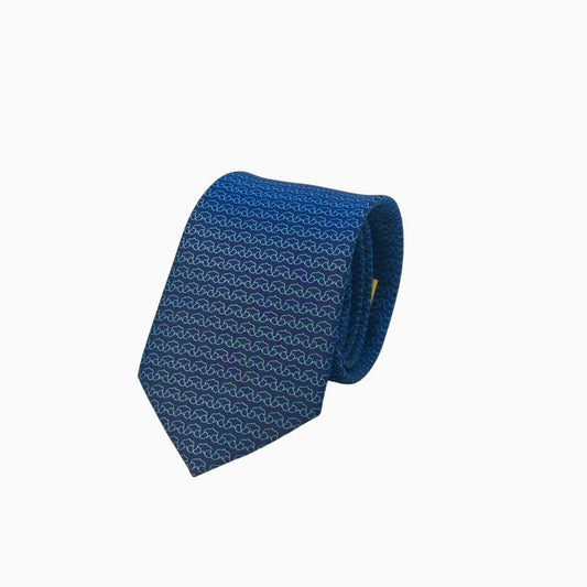 The Leopardous - Navy Silk Tie
