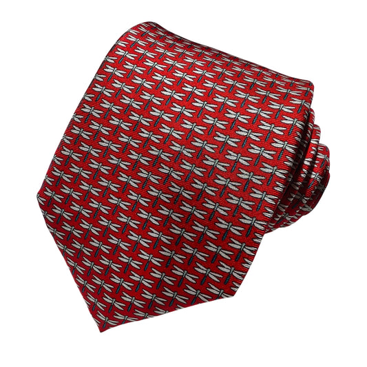 ربطة عنق حرير باللون الأحمر الداكن - دراغون فلاي